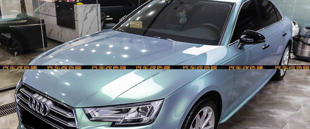 AE改色膜：奥迪A4L & 幻影灰魅绿